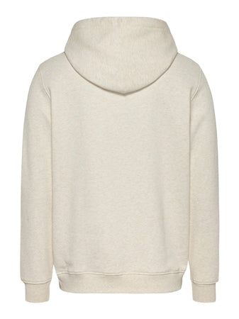 SUDADERA TOMMY JEANS CON CAPUCHA BEIGE JASPEADO CON LOGO HOMBRE