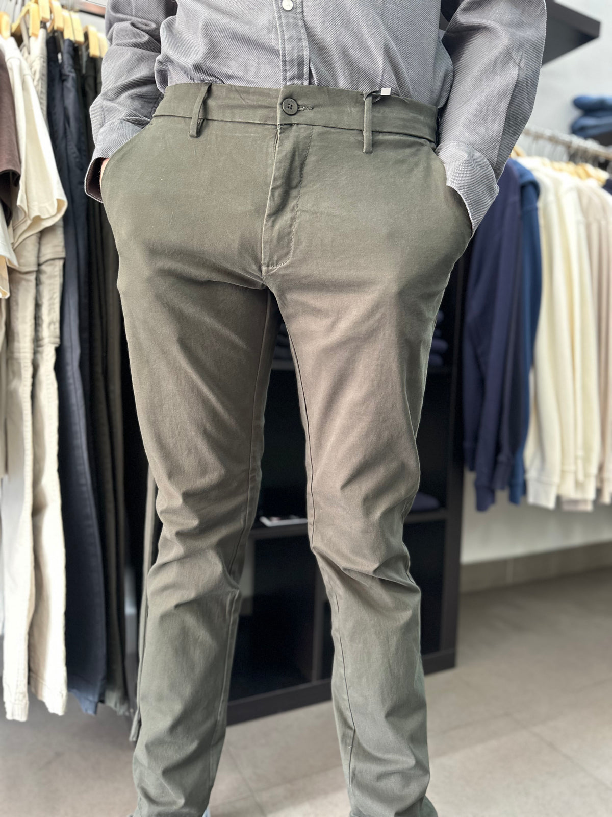 Pantalón Silbon chino verde