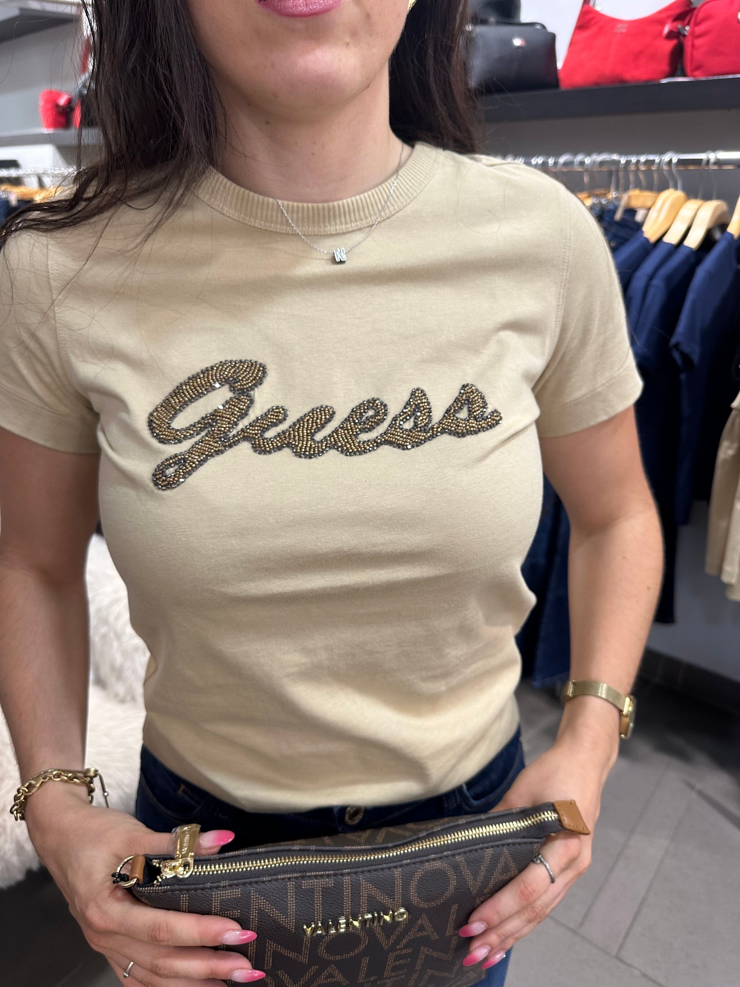Camiseta Guess camel logo brillo