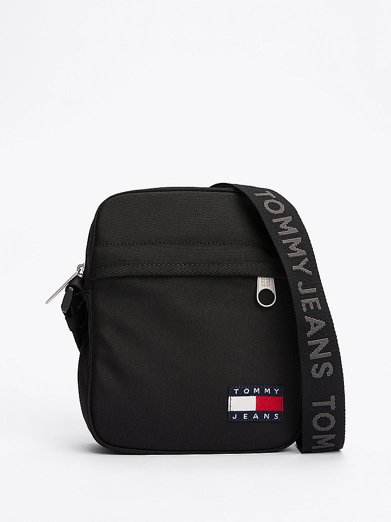 BANDOLERA TOMMY JEANS NEGRA NYLON CON CORREA CON LOGO HOMBRE