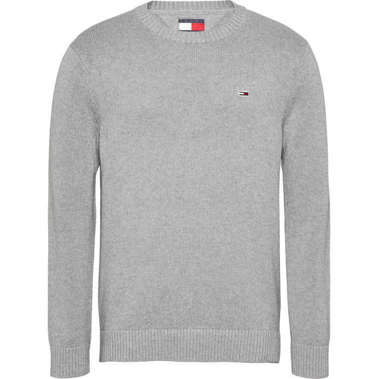 JERSEY TOMMY JEANS SLIM ESSNTLS PUNTO CUELLO REDONDO GRIS HOMBRE
