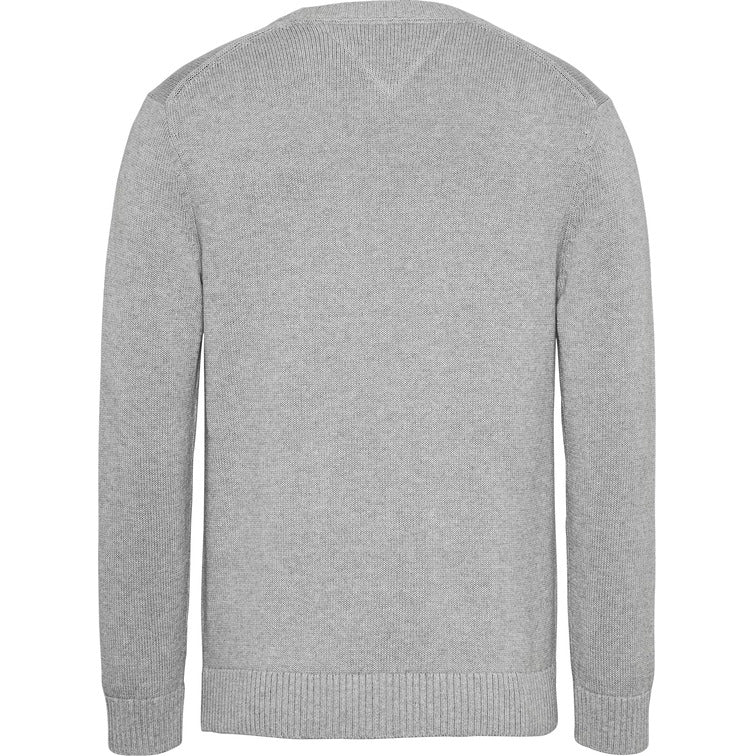 JERSEY TOMMY JEANS SLIM ESSNTLS PUNTO CUELLO REDONDO GRIS HOMBRE