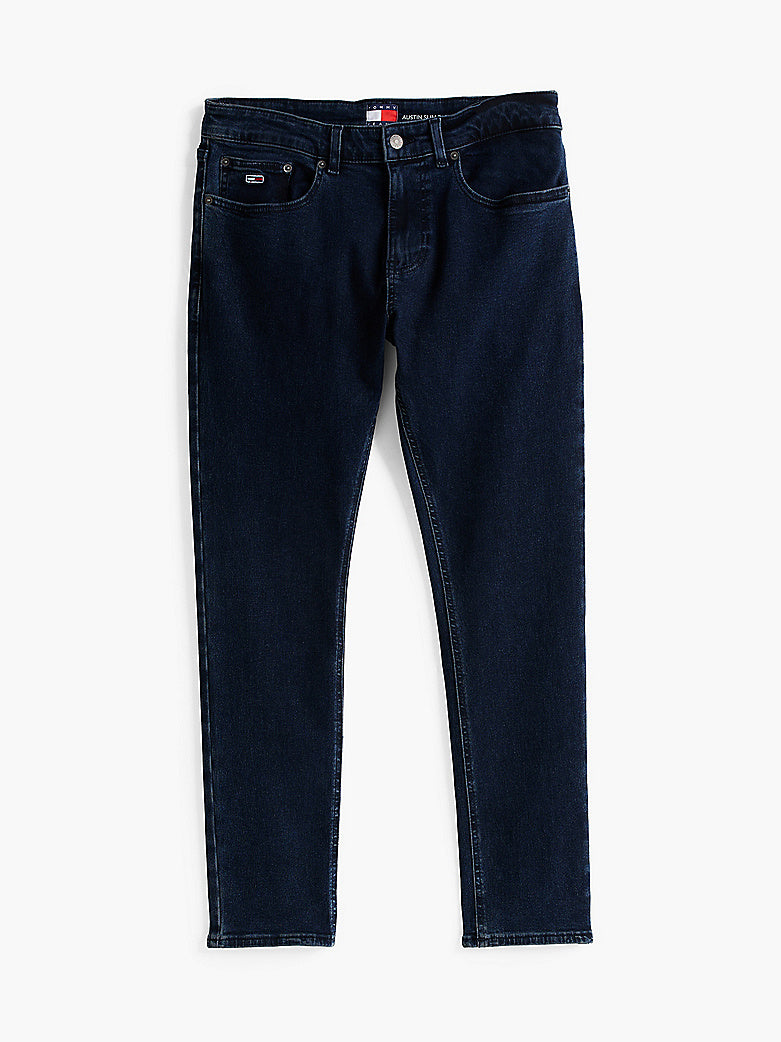 PANTALÓN TOMMY JEANS VAQUERO AUSTIN SLIM DENIM OSCURO CON LOGO HOMBRE