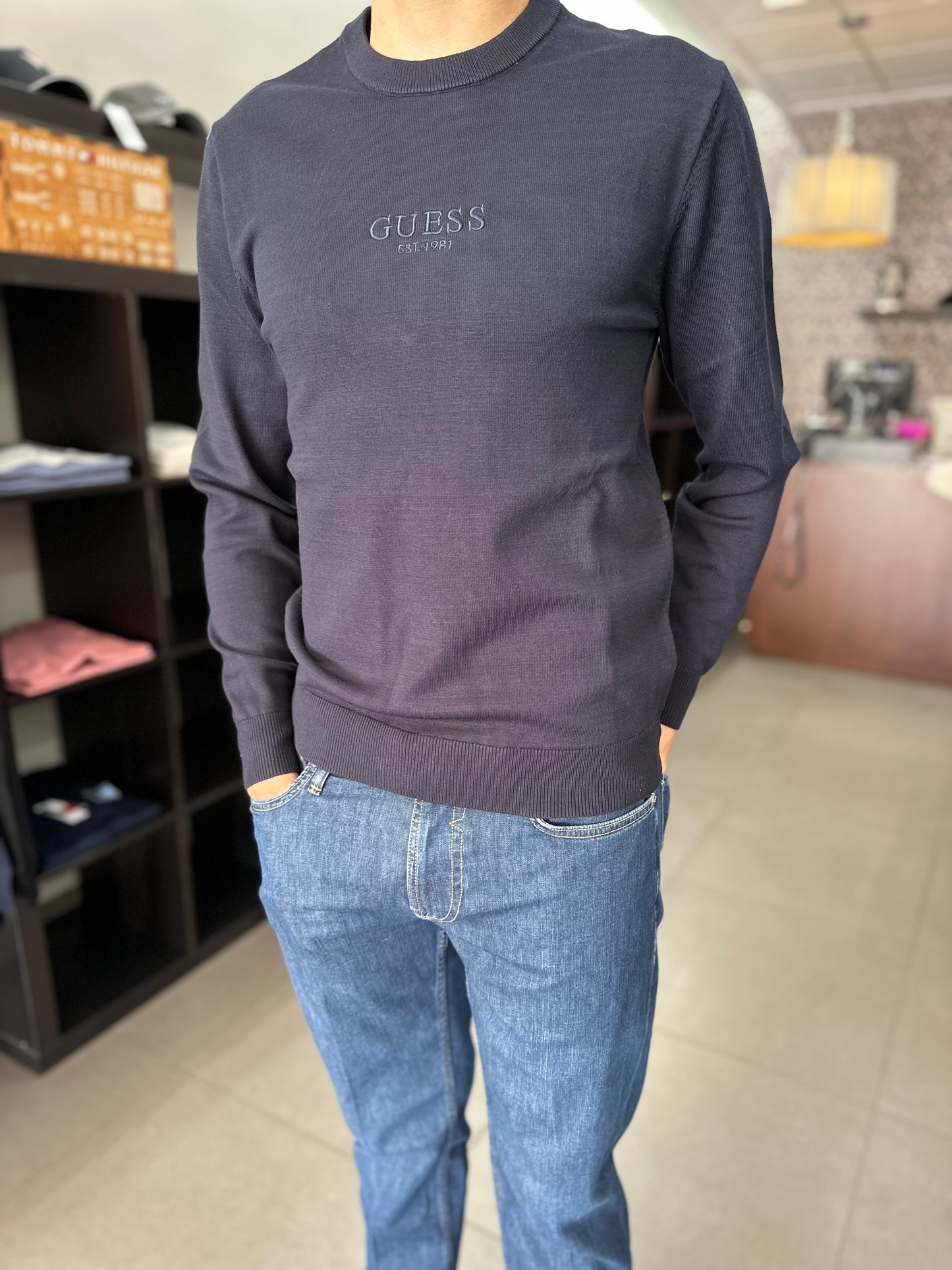 JERSEY GUESS AZUL MARINO