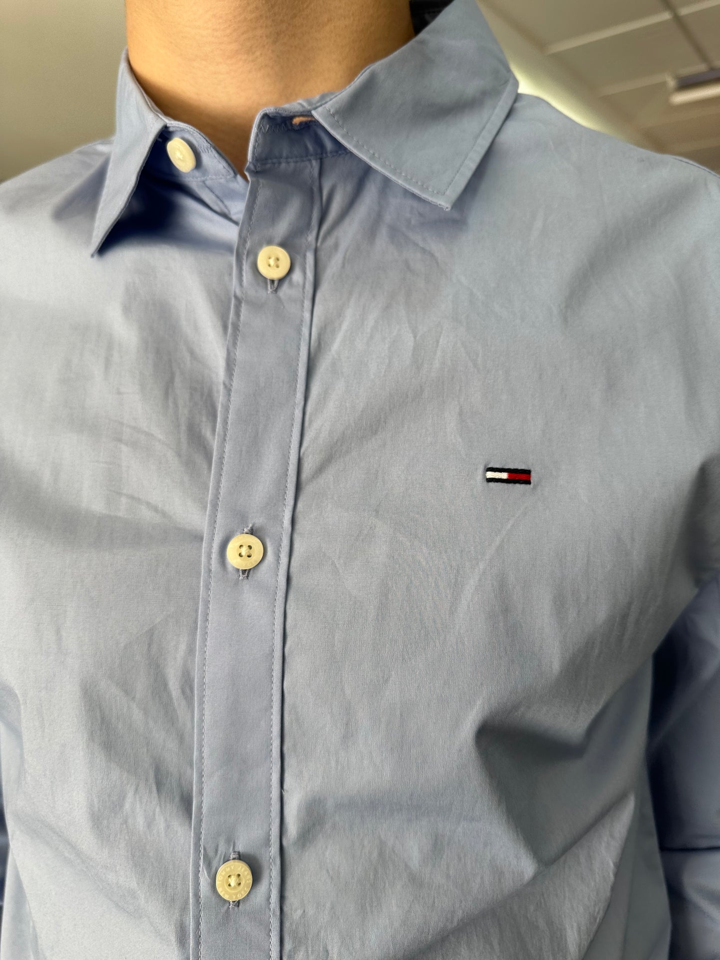 CAMISA TOMMY JEANS AZUL SLIM