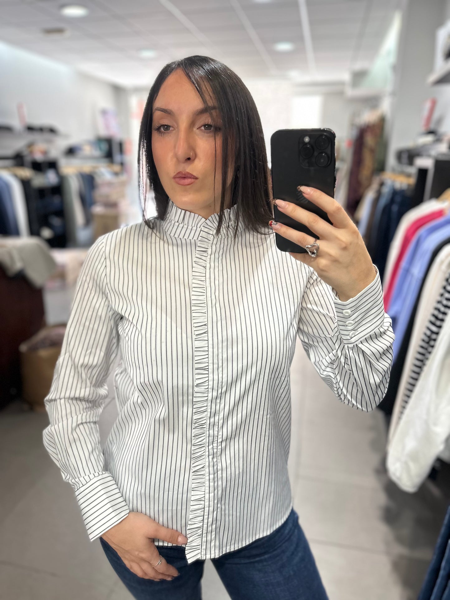Camisa Tiffosi volante a rayas