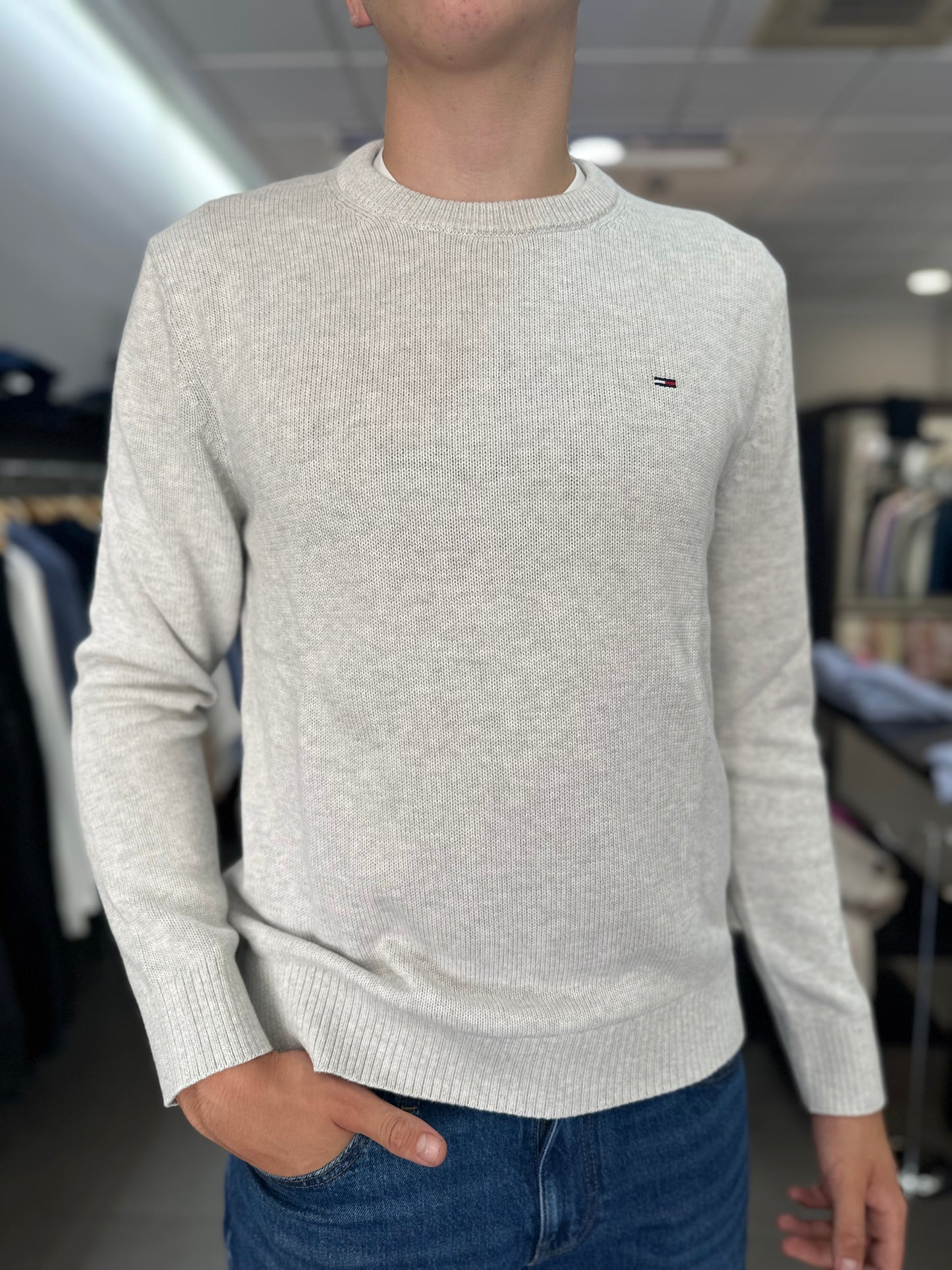 JERSEY TOMMY JEANS GRIS