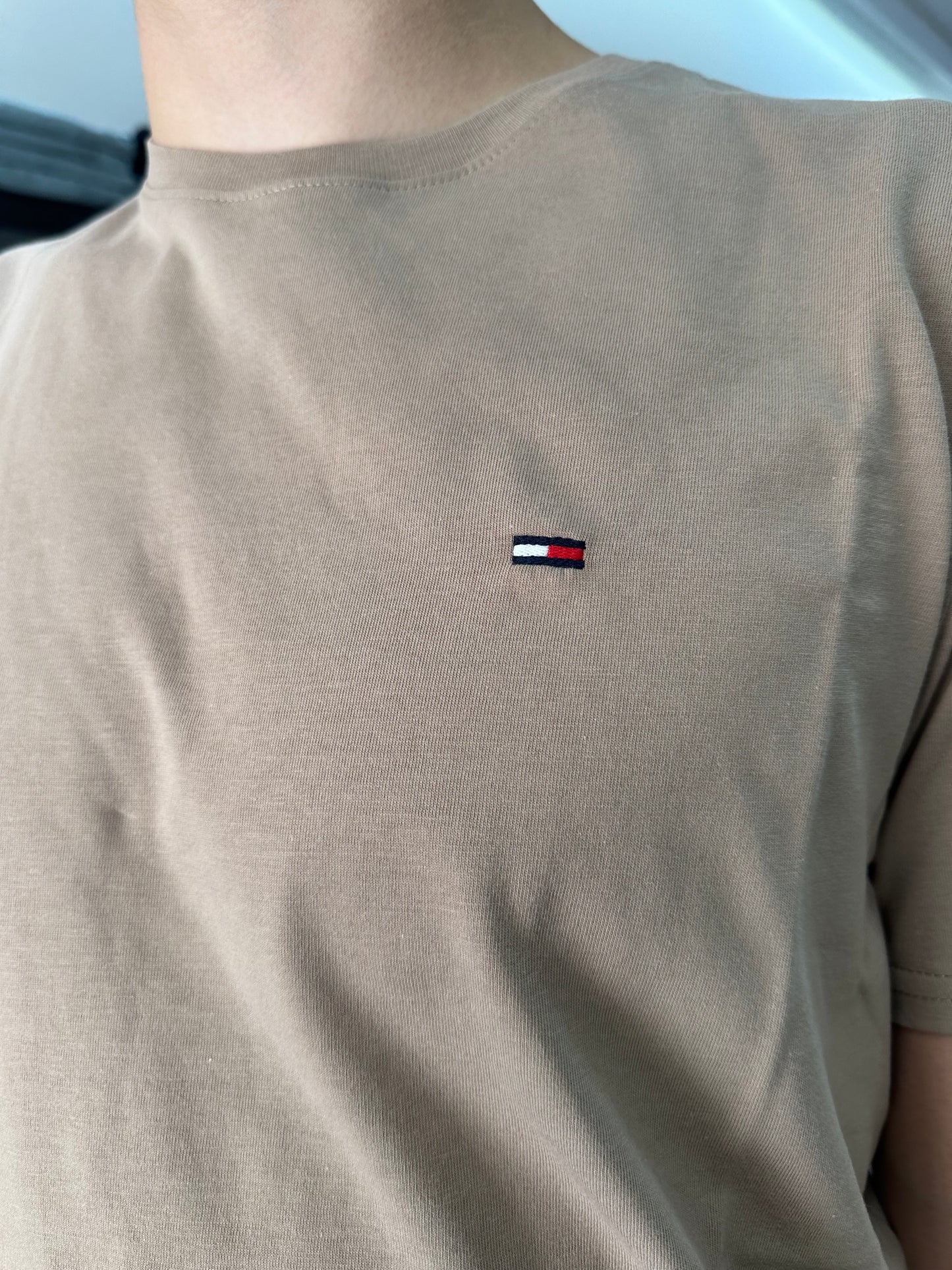CAMISETA TOMMY JEANS BASICA MARRON TAUPE