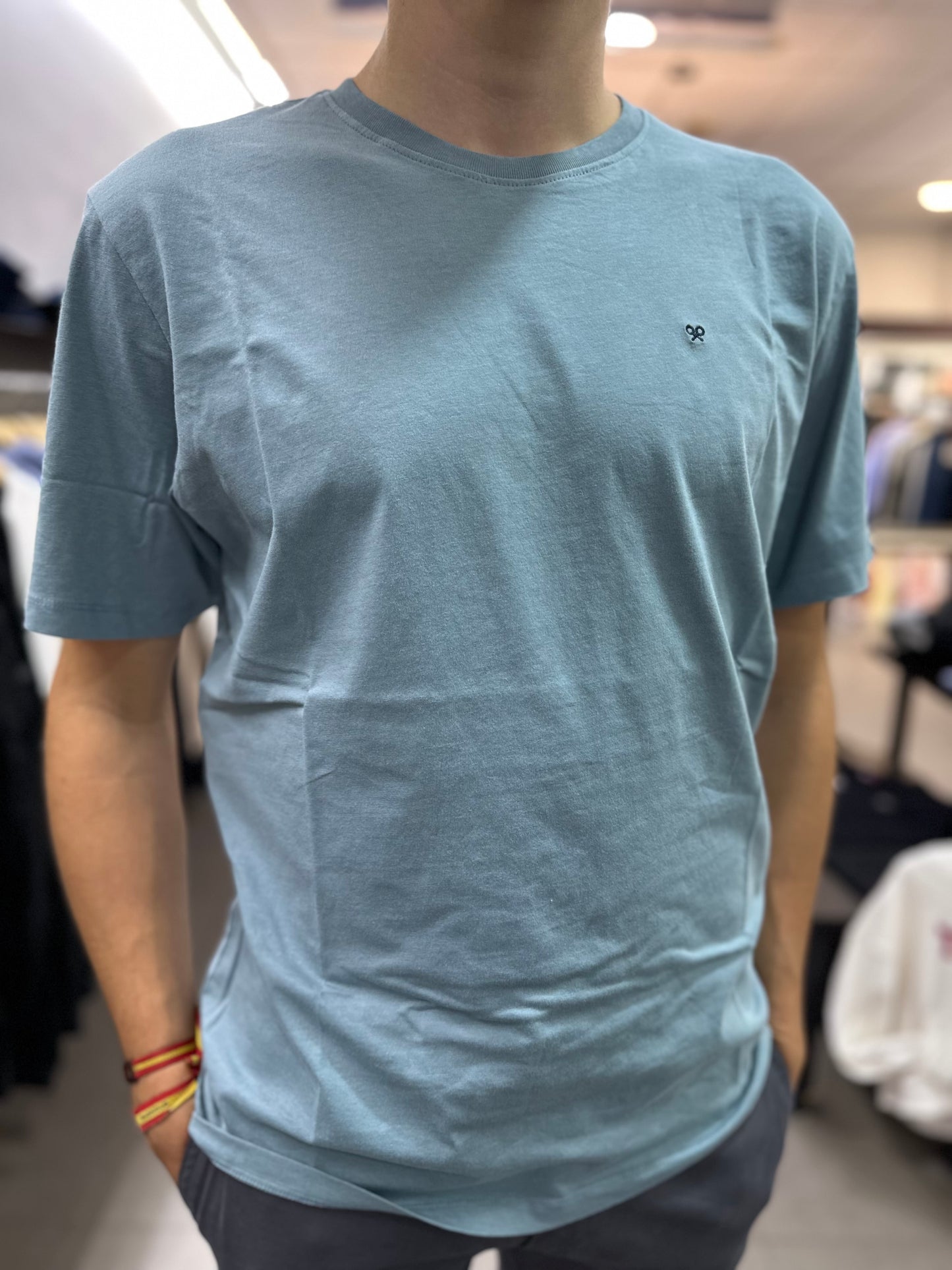 CAMISETA SILBON BASICA AZUL