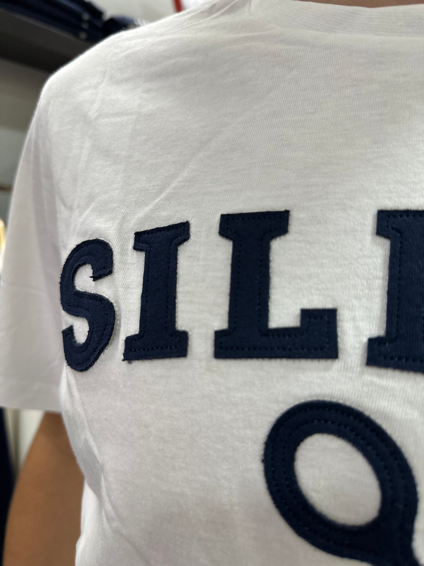 CAMISETA SILBON BLANCA LOGO GRANDE BORDADO