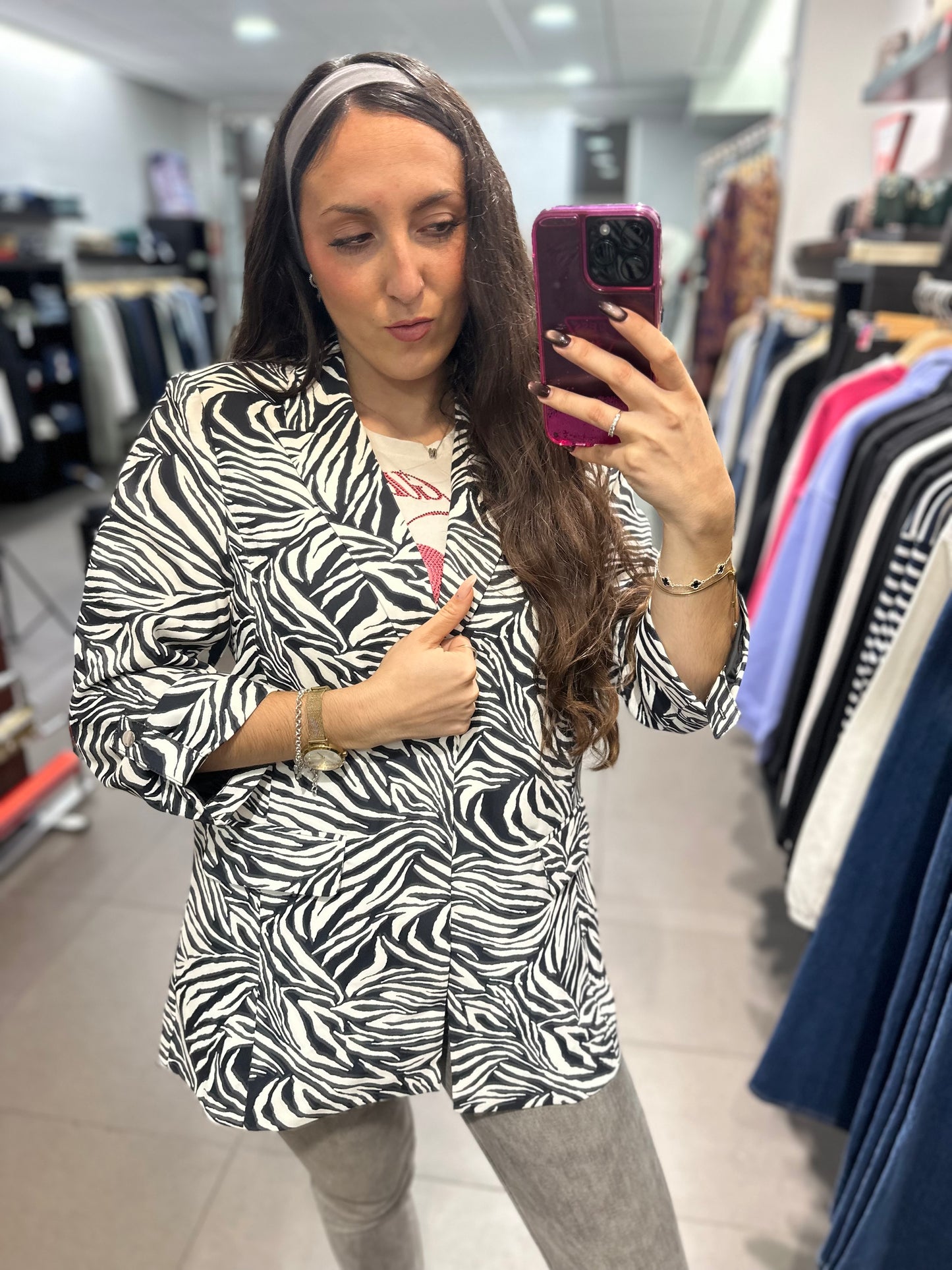 BLAZER ANIMAL PRINT CEBRA TIFFOSI