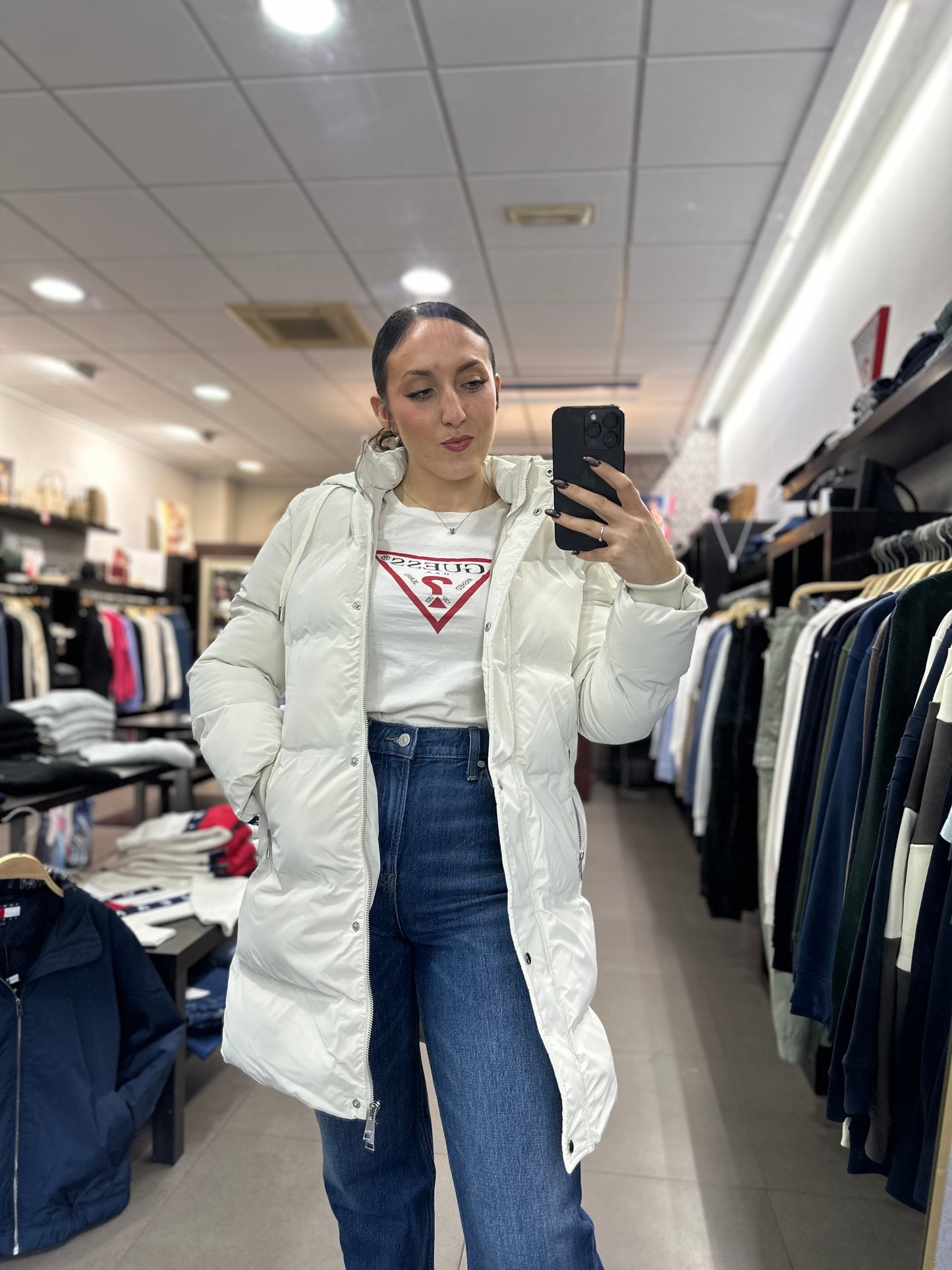 ABRIGO TIFFOSI ACOLCHDO BLANCO ROTO