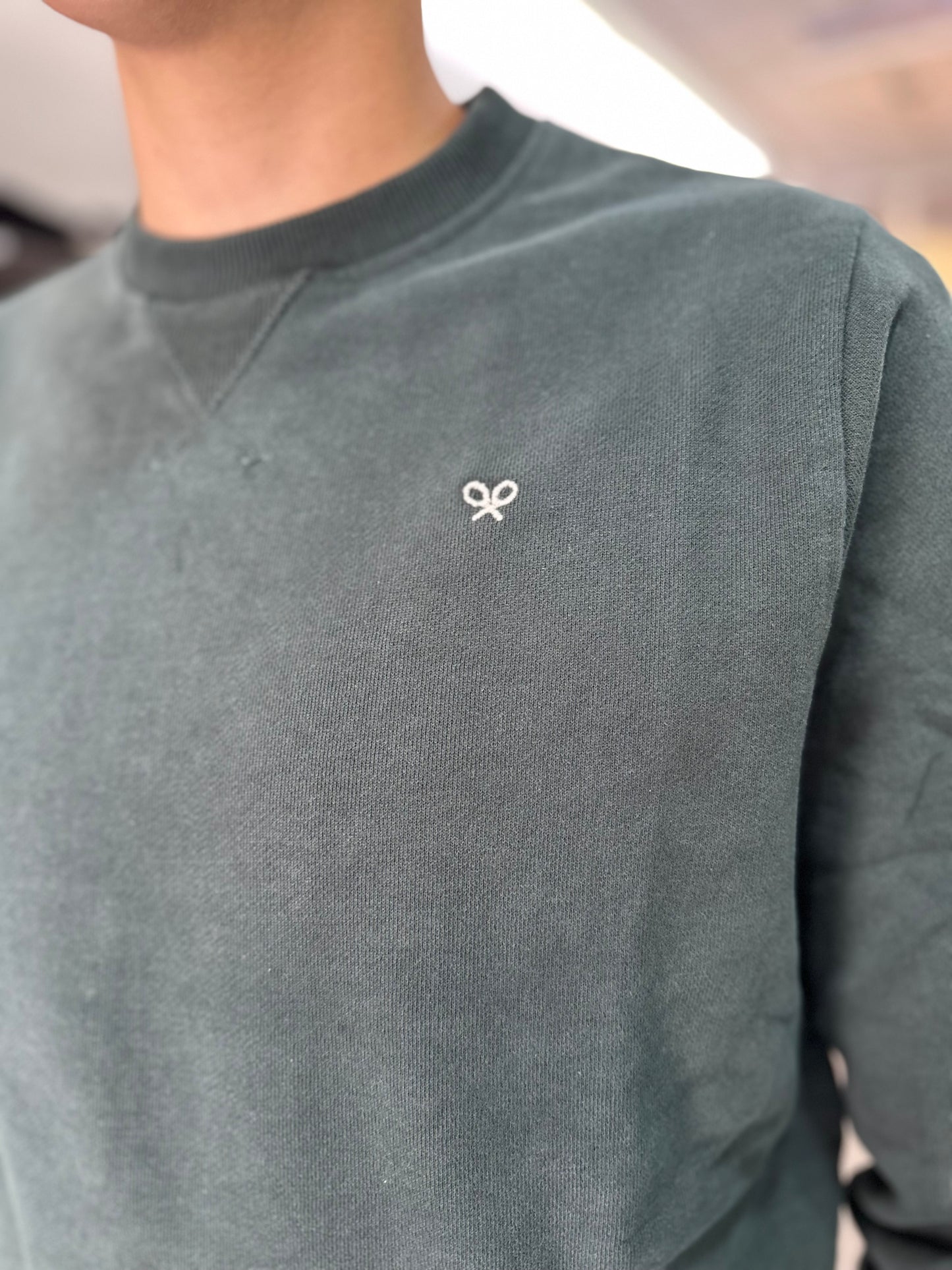 SUDADERA BASICA SILBON VERDE OSCURO