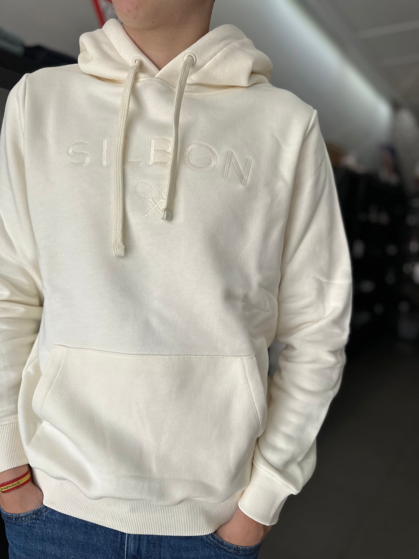 SUDADERA SILBON CREMA COM CAPUCHA