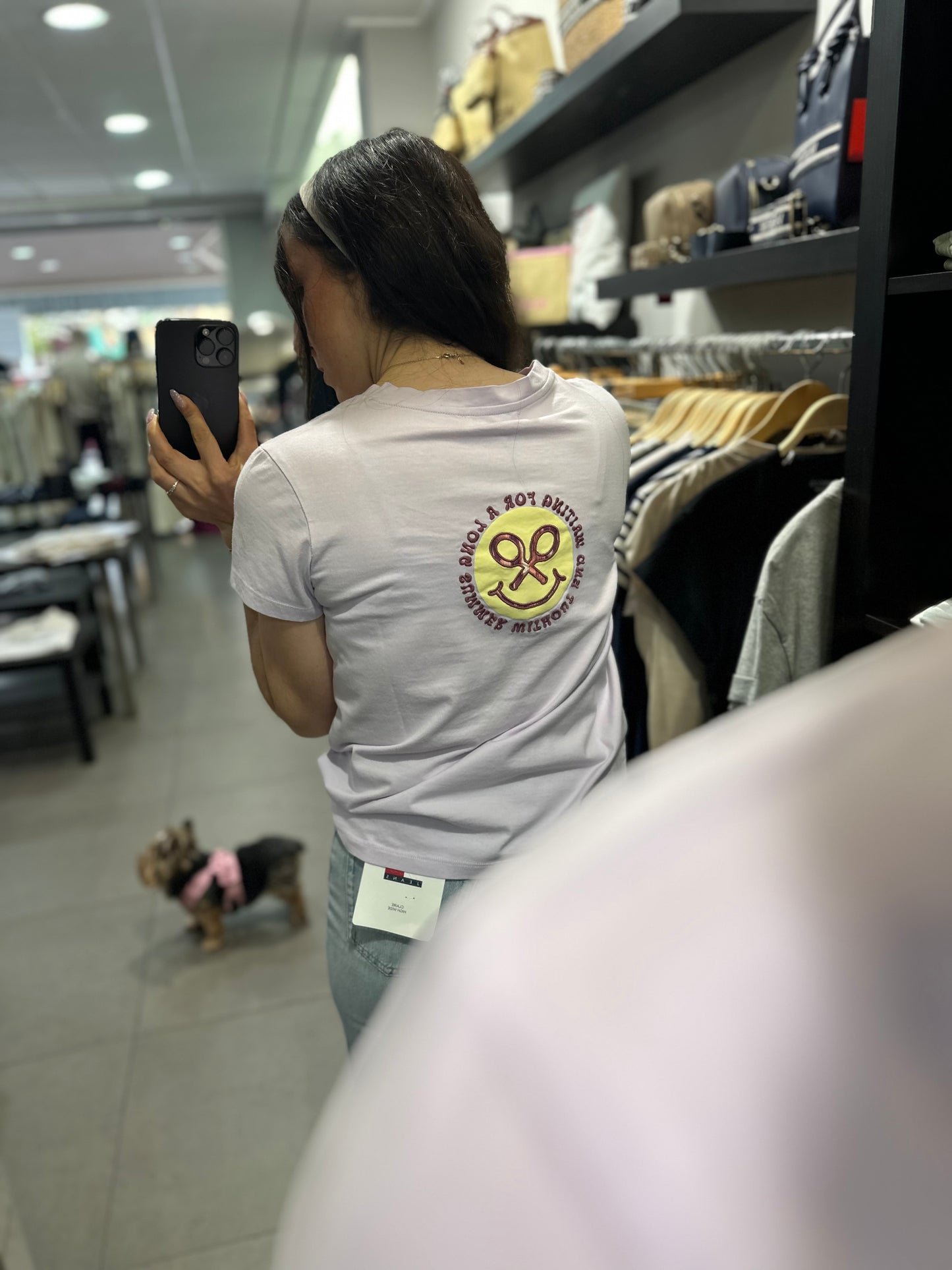 Camiseta Silbon lila con logo sun en la espalda