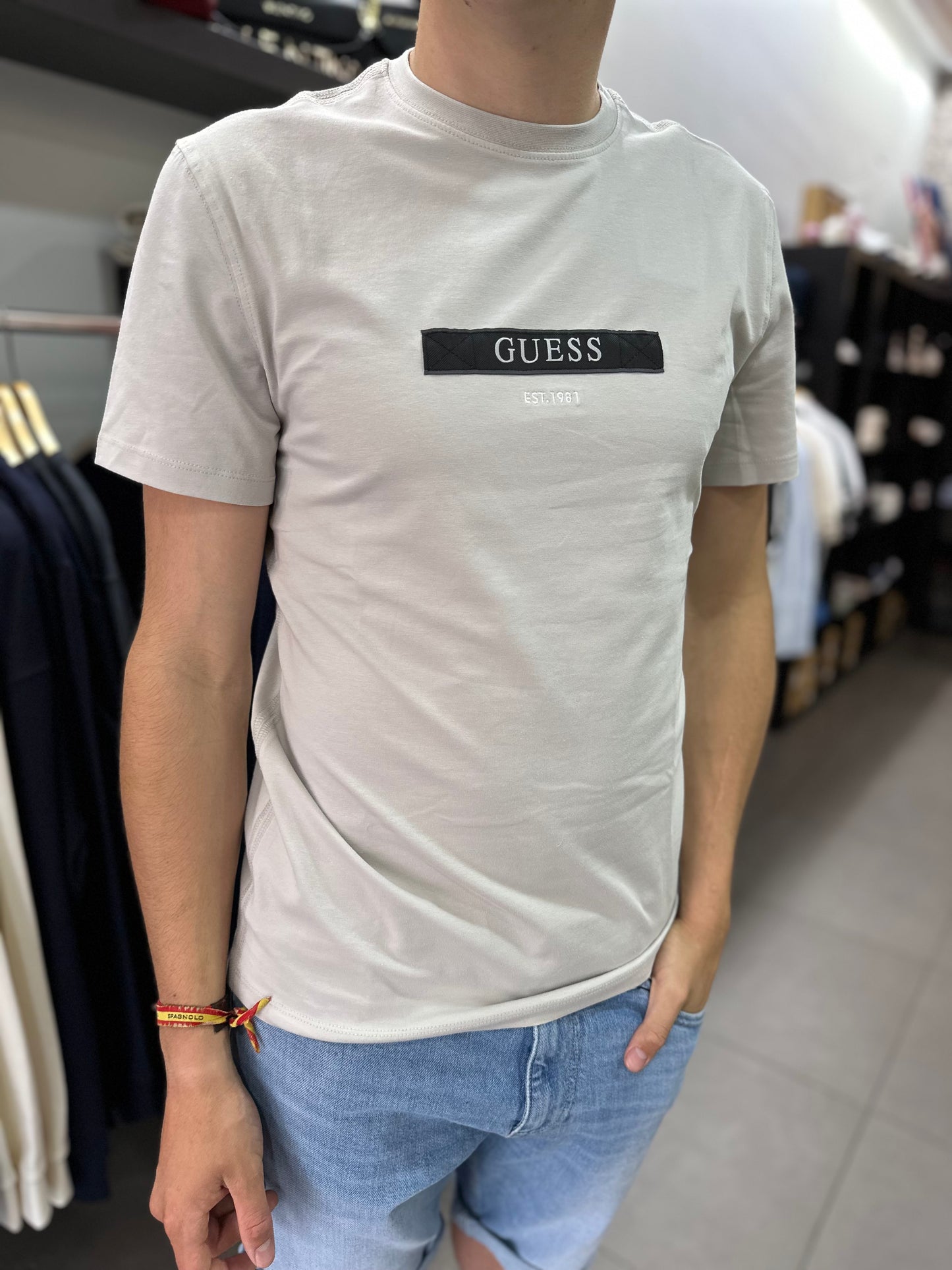 CAMISETA GUESS GRIS SLIM