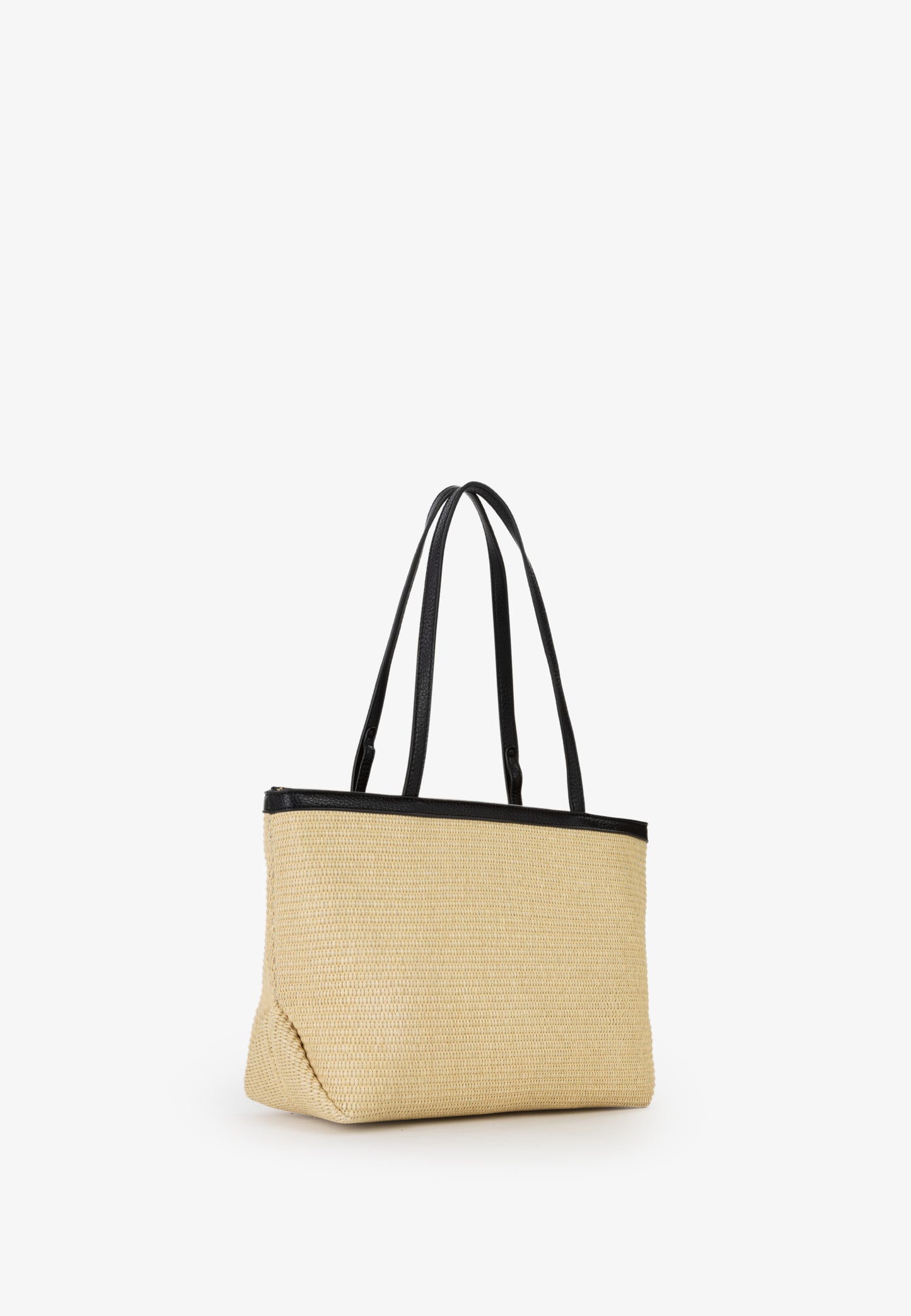 BOLSO VALENTINO MAIAM RAFIA Y NEGRO