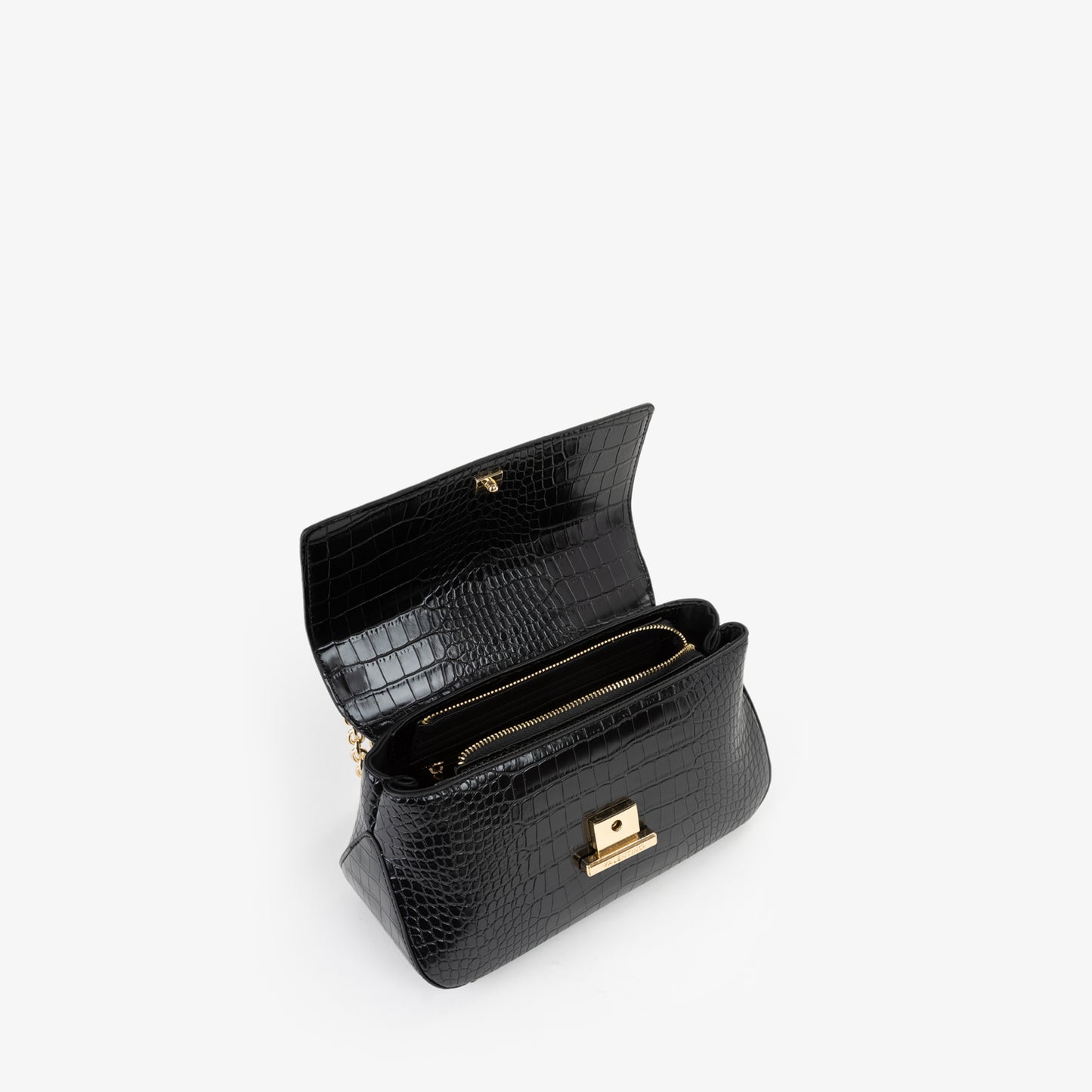BOLSO BANDOLERA VALENTINO NEGRO COCODRILO