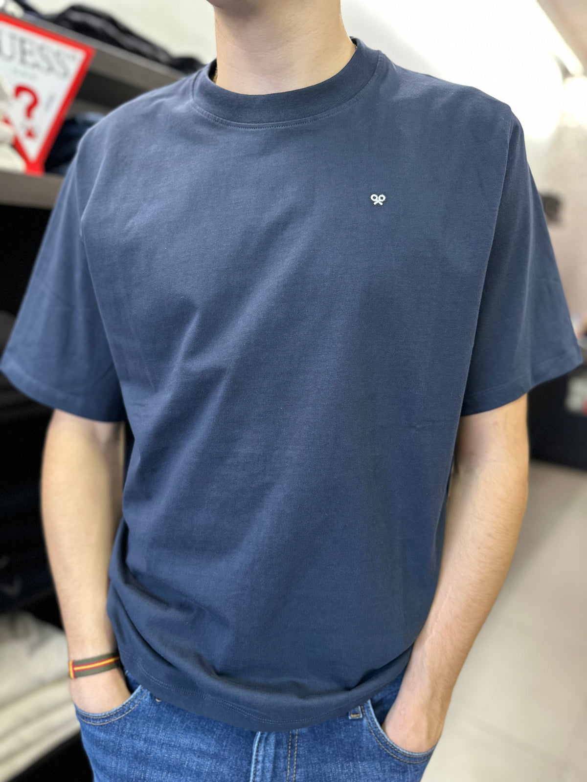Camiseta Silbon marina logo espalda