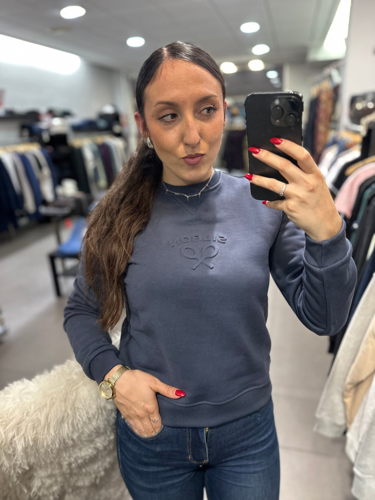Sudadera Silbon rosa azul Marina