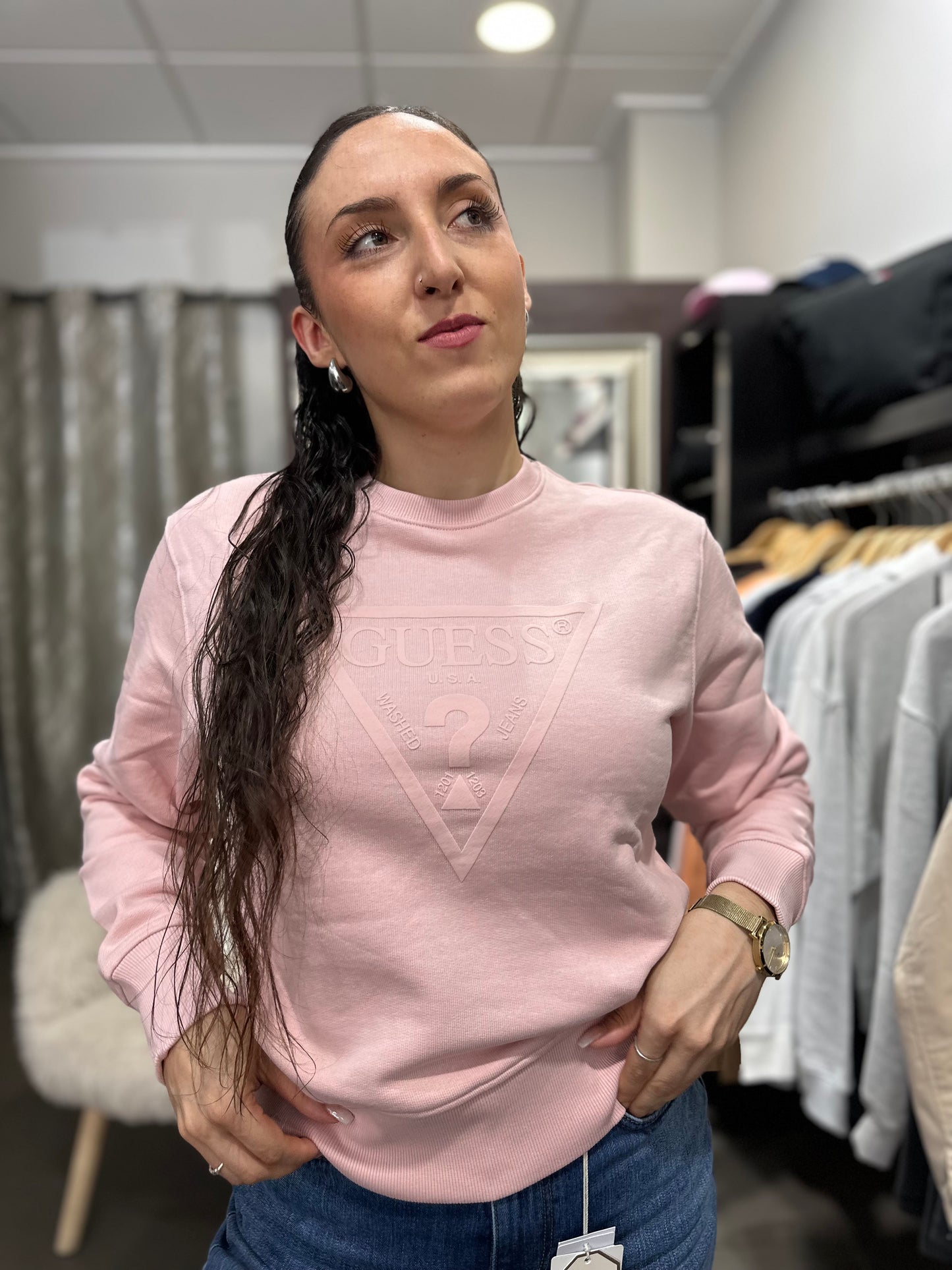 Sudadera Guess rosa
