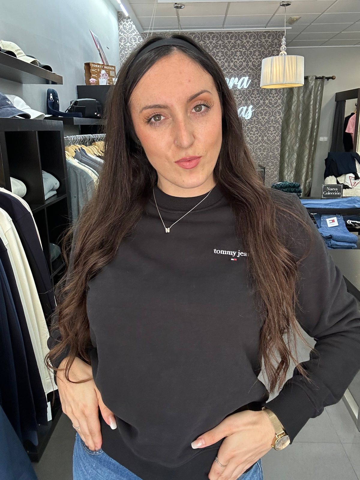 Sudadera Tommy básica negra