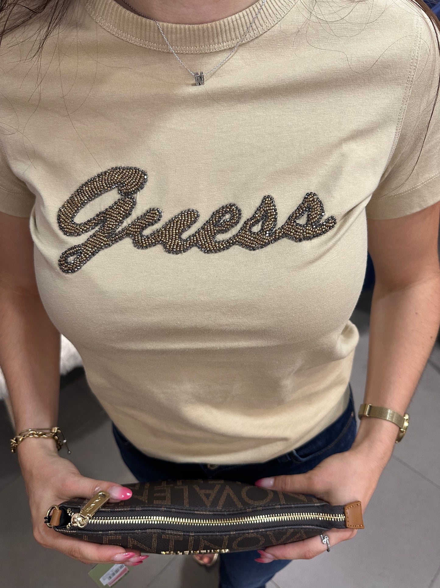 Camiseta Guess camel logo brillo