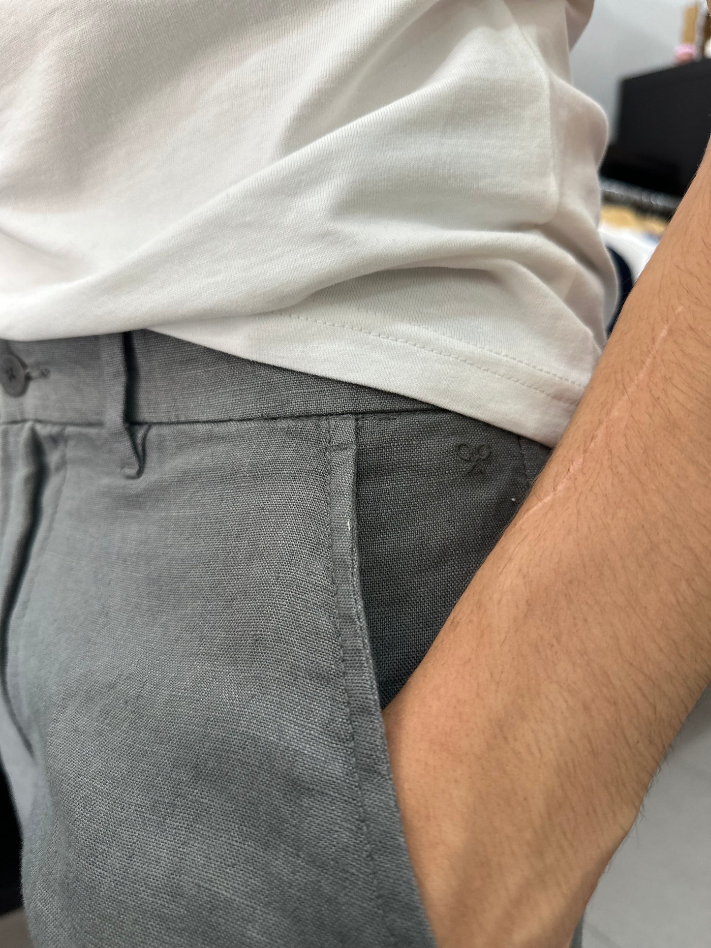 Pantalón Corto Lino Silbon verde