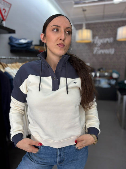 Sudadera Silbon Marina con cuello