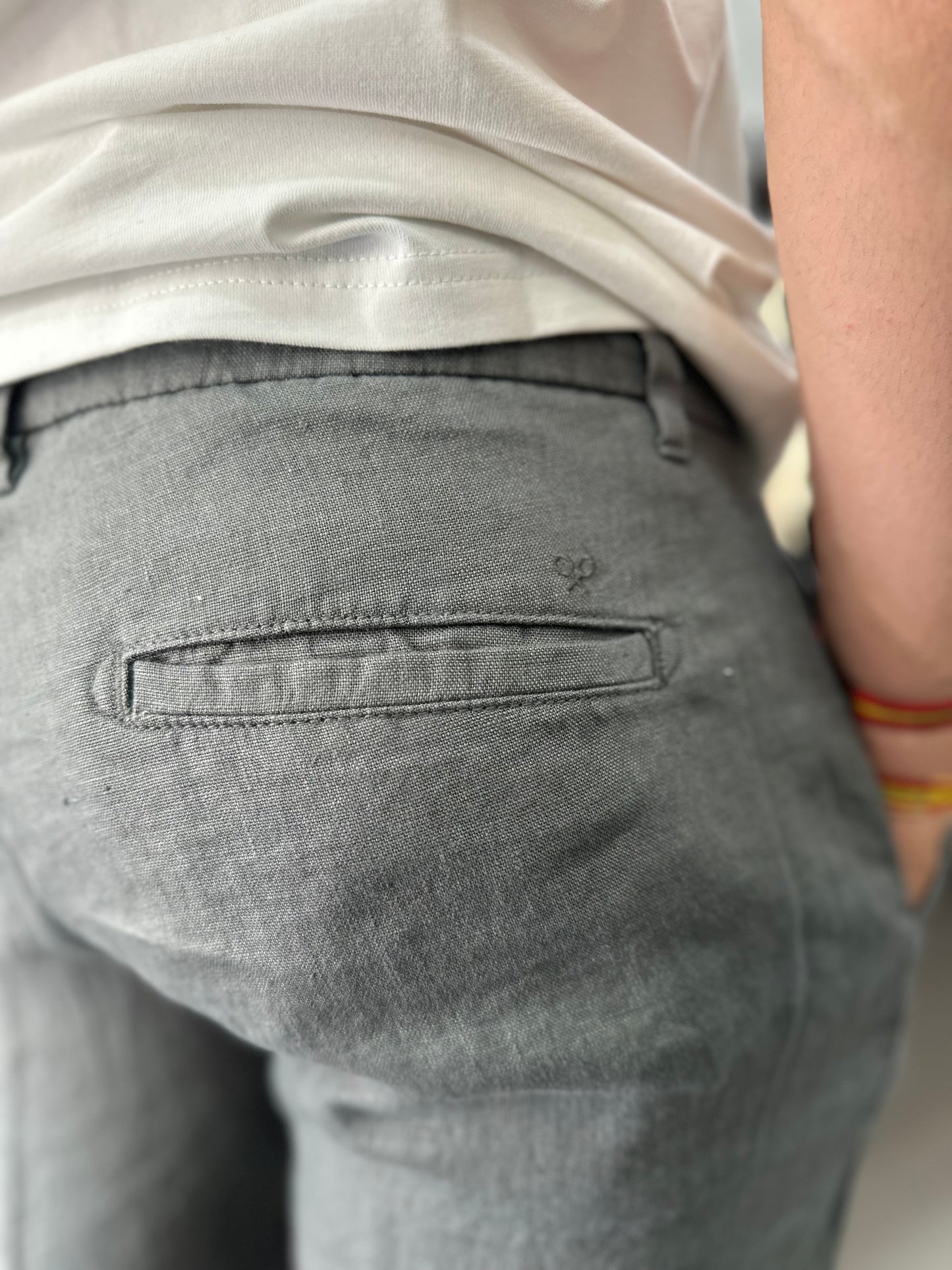 Pantalón Corto Lino Silbon verde