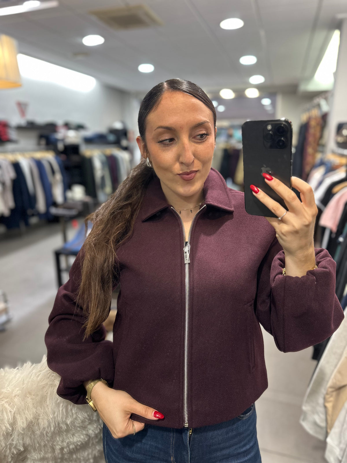 Chaqueta Tiffosi paño burdos cremallera
