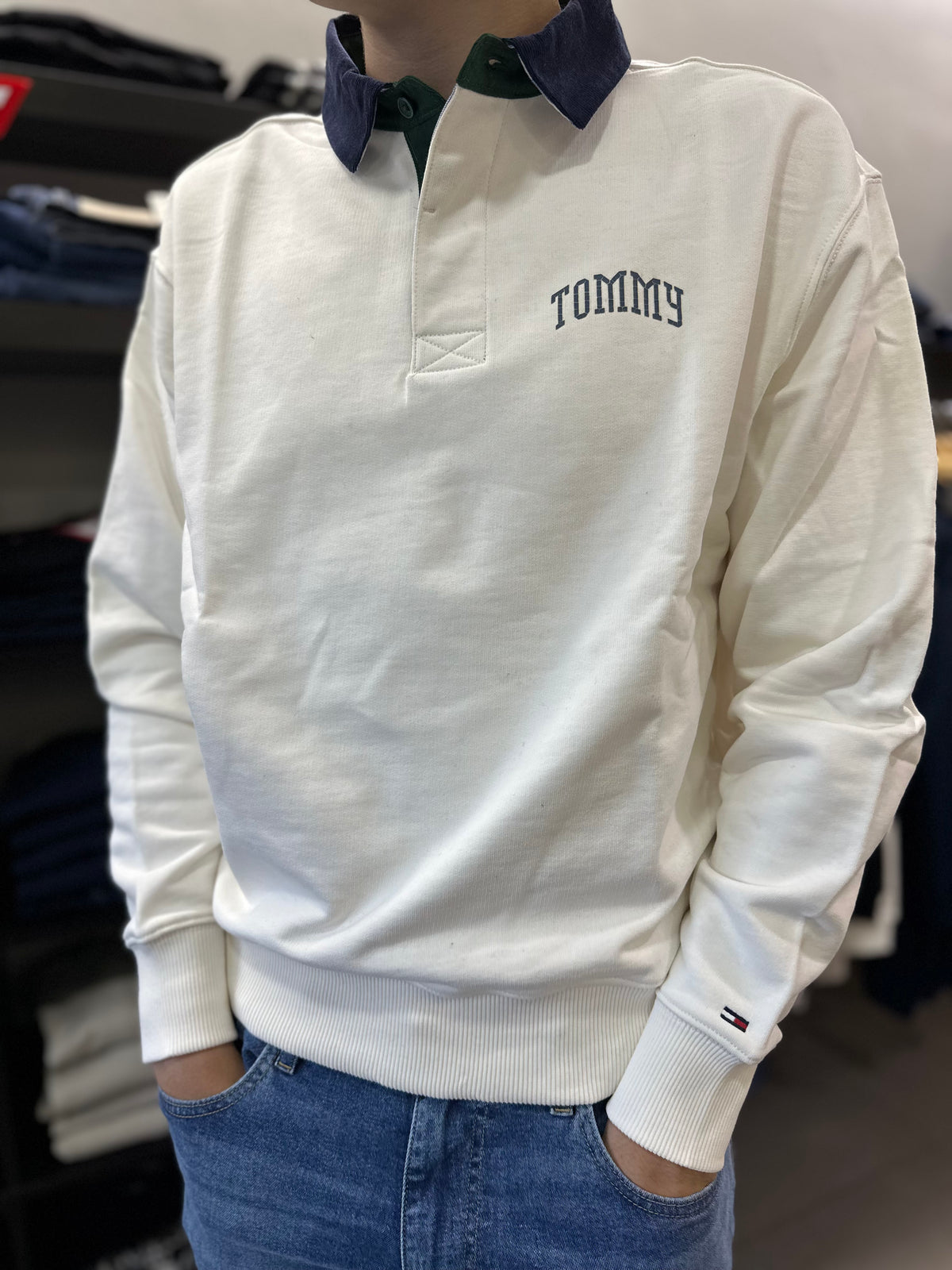 Sudadera Tommy tipo polo