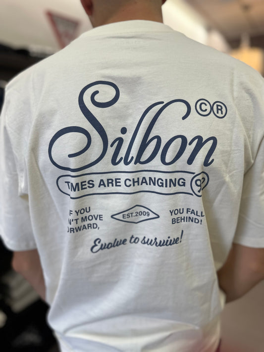 Camiseta Silbon cruda logo espalda
