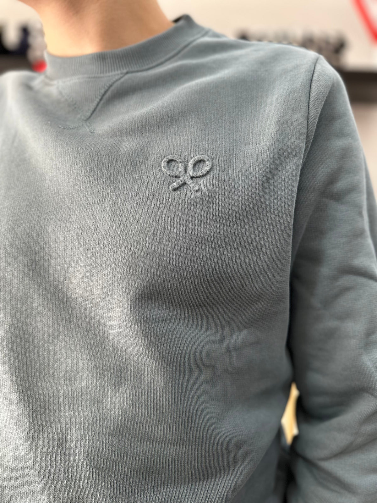 Sudadera Silbon Verde piedra logo relieve