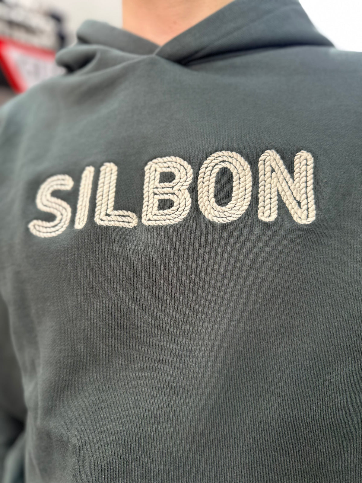Sudadera Silbon verde con capucha