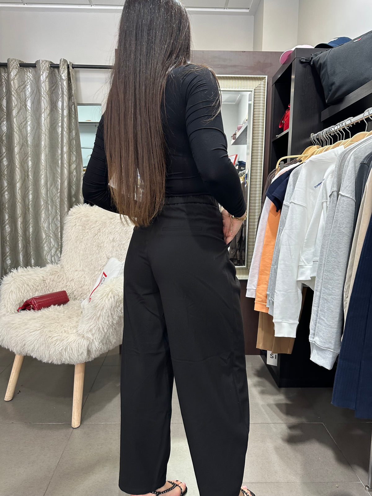 Pantalón Tiffosi barrel traje negro