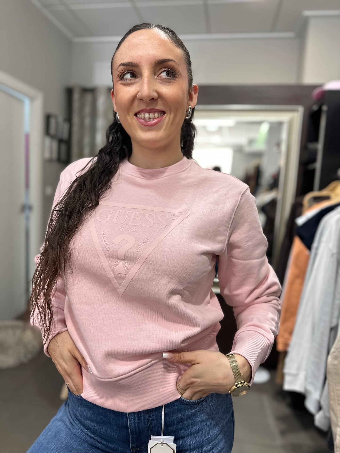 Sudadera Guess rosa