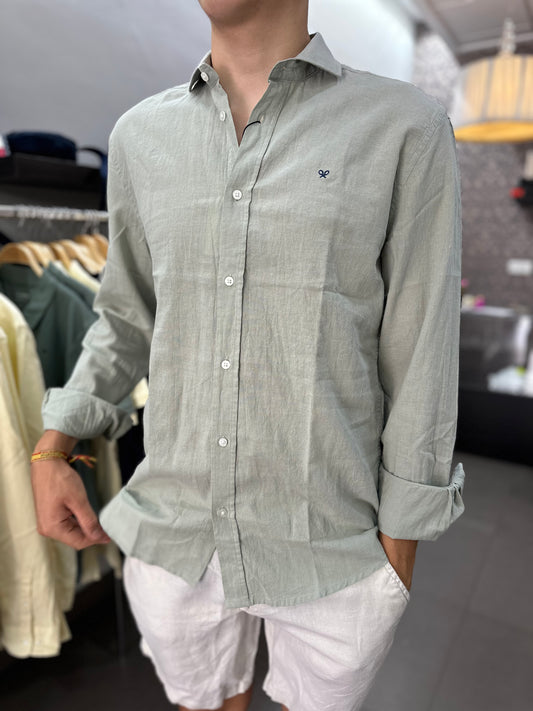 Camisa Silbon lino verde claro