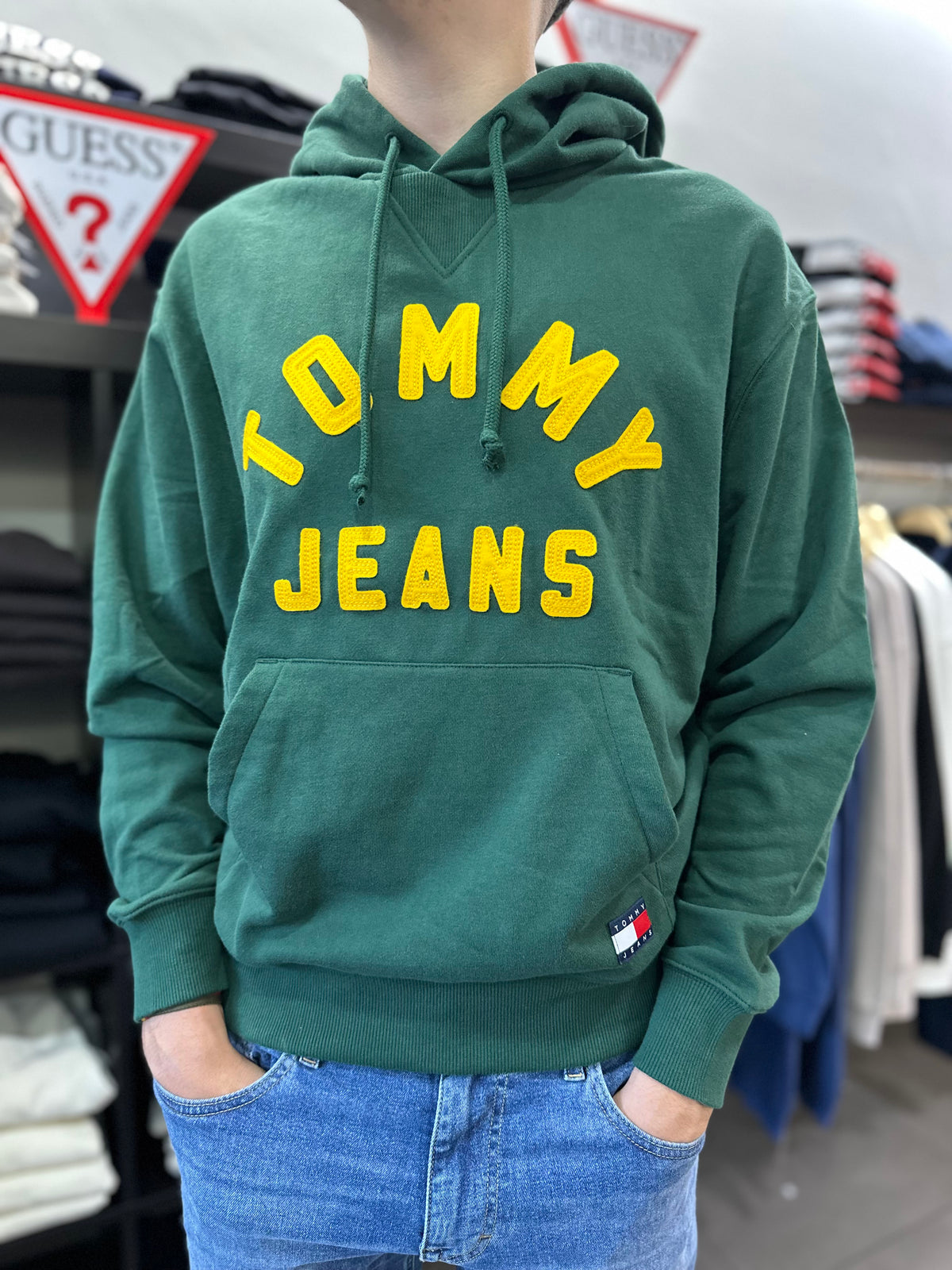 Sudadera Tommy verde y amarillo