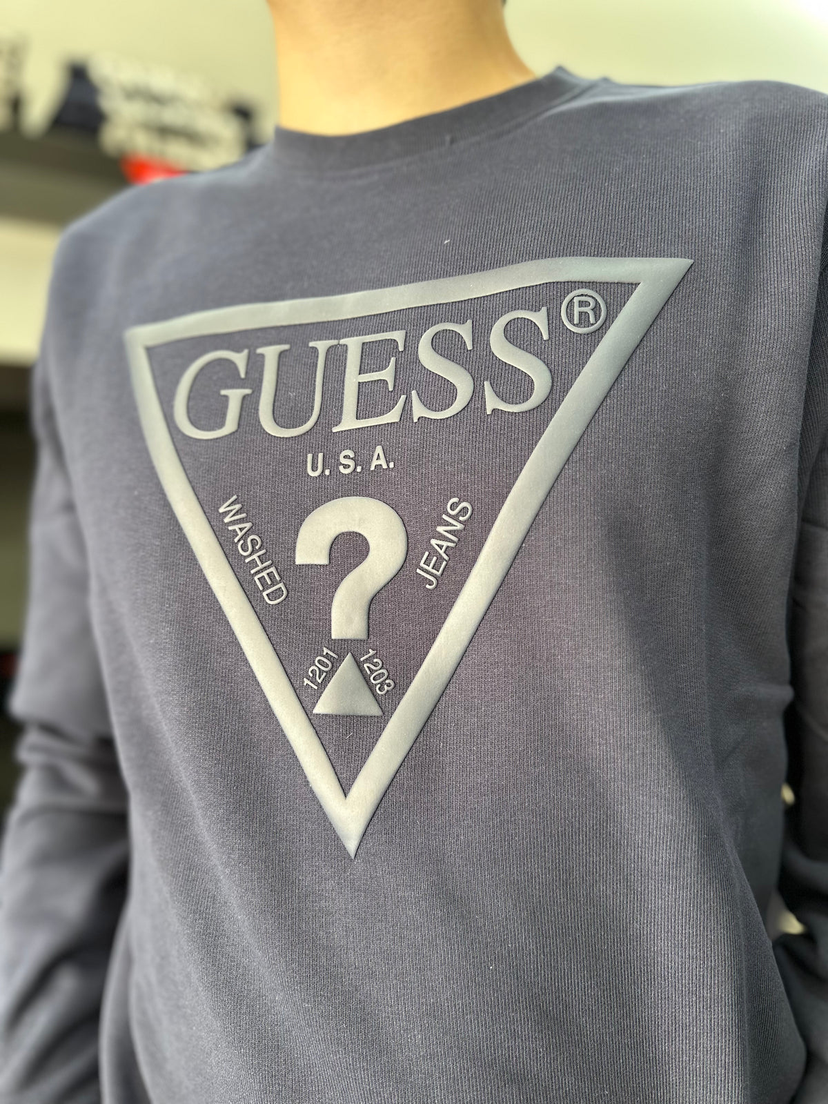 Sudadera Guess básica marina