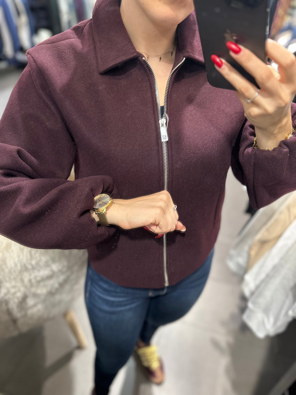 Chaqueta Tiffosi paño burdos cremallera