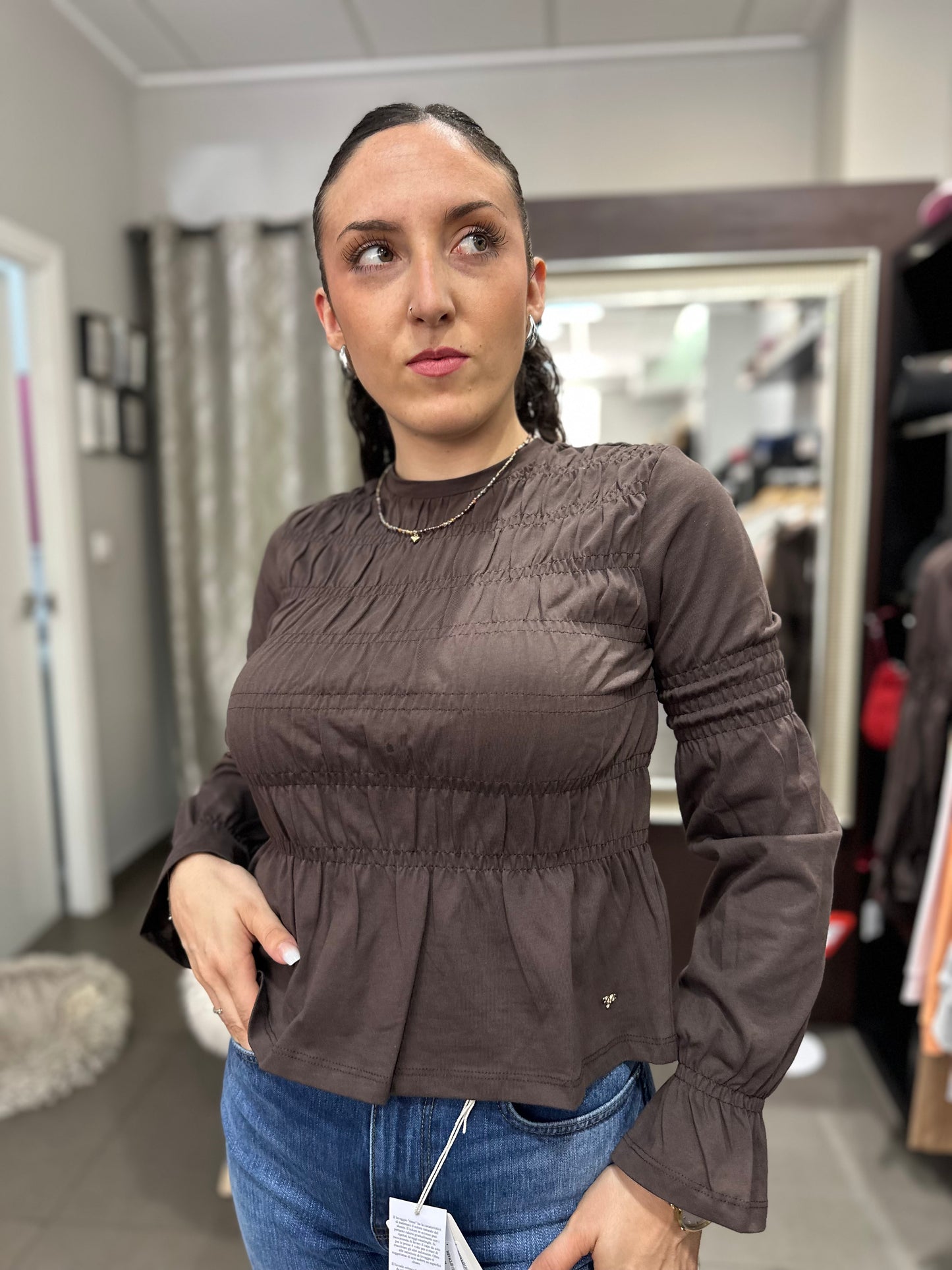 Blusa silbon chocolate