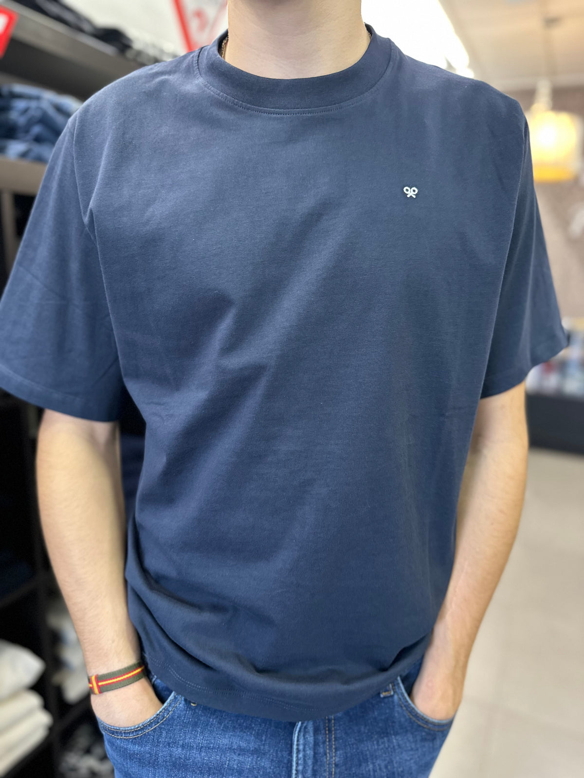 Camiseta Silbon marina logo espalda