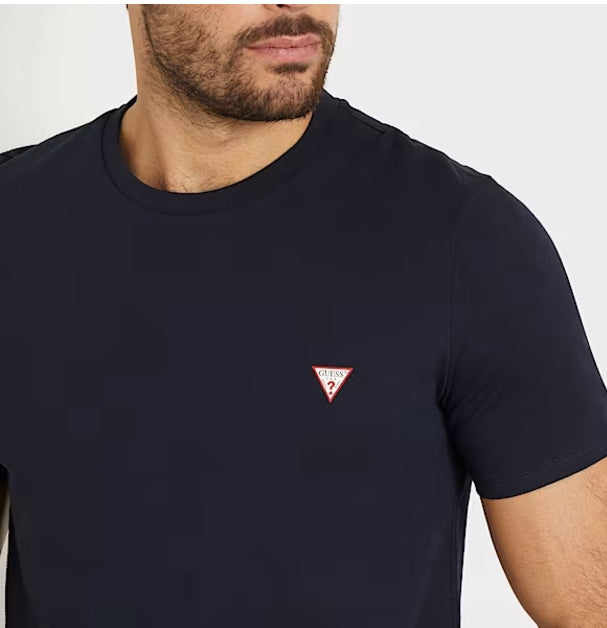 CAMISETA GUESS MARINA LOGO PEQUEÑO MANGA CORTA HOMBRE