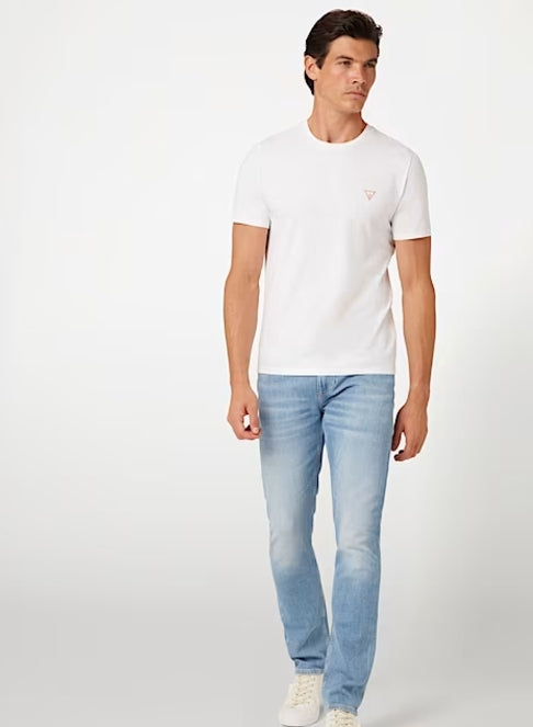 CAMISETA GUESS BLANCA LOGO PEQUEÑO MANGA CORTA HOMBRE