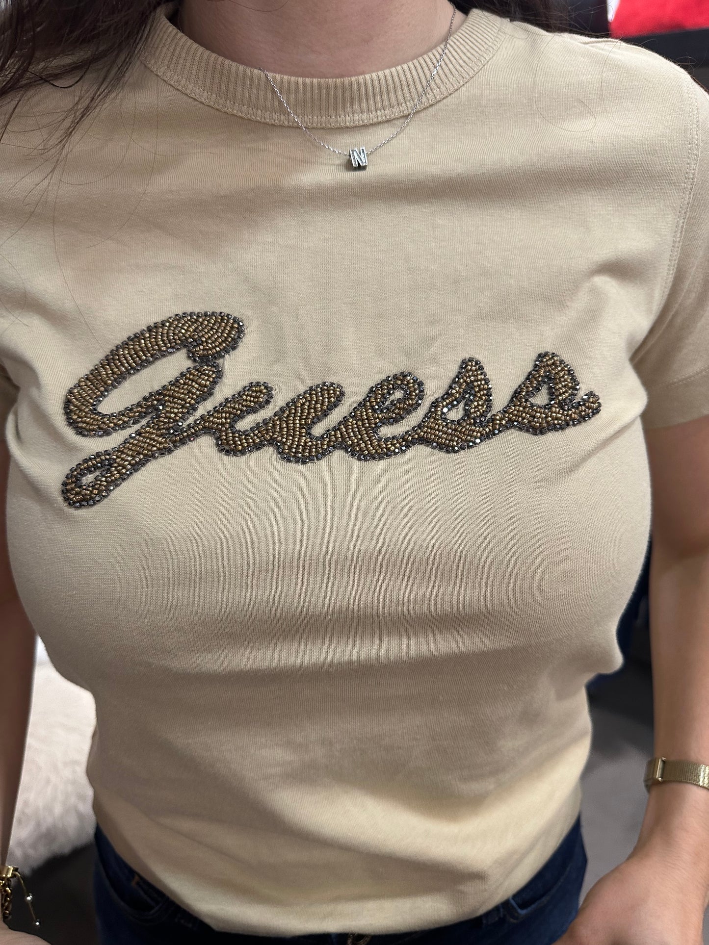 Camiseta Guess camel logo brillo