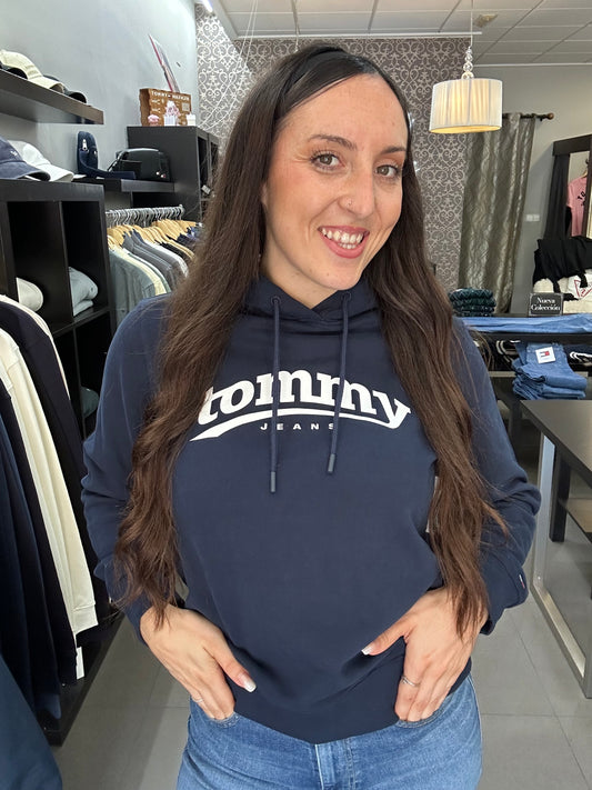 Sudadera Tommy marina con capucha