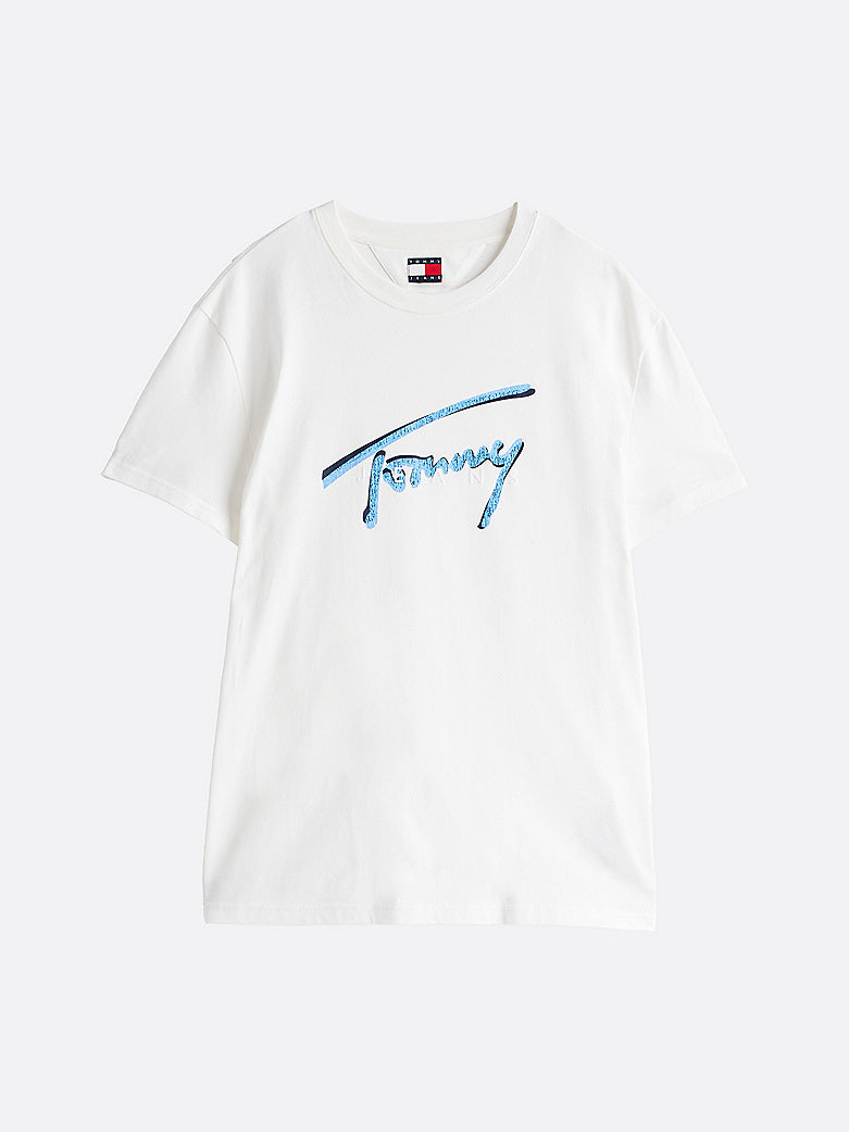 Camiseta Tommy jeans de cuello redondo con logo hombre