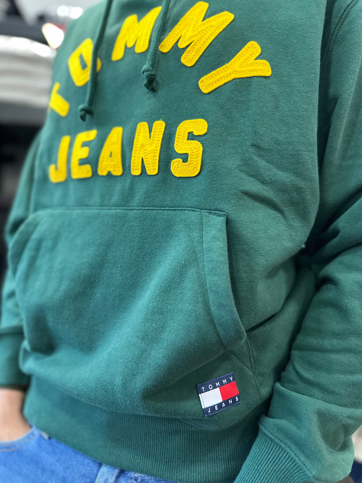 Sudadera Tommy verde y amarillo