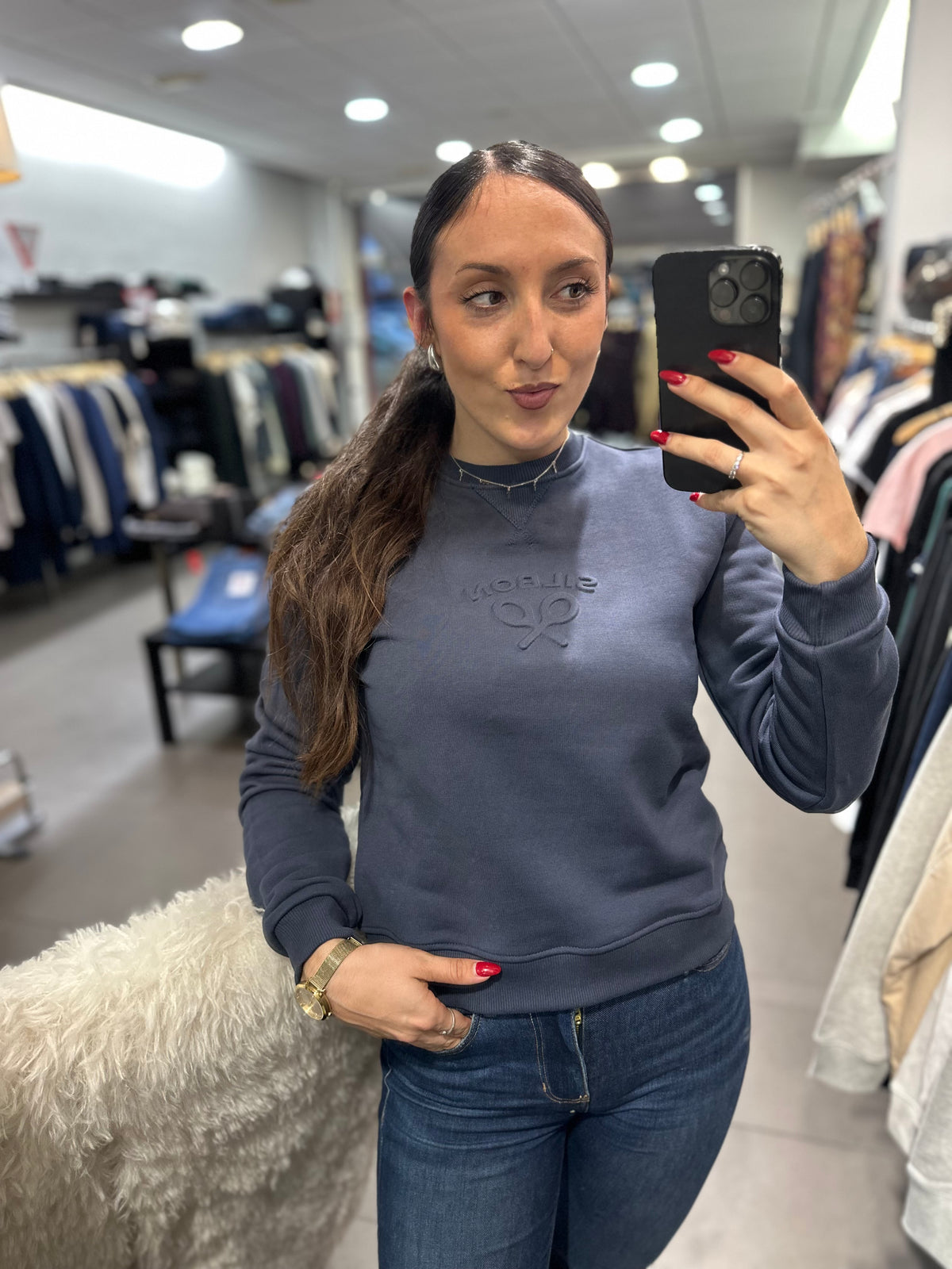 Sudadera Silbon rosa azul Marina